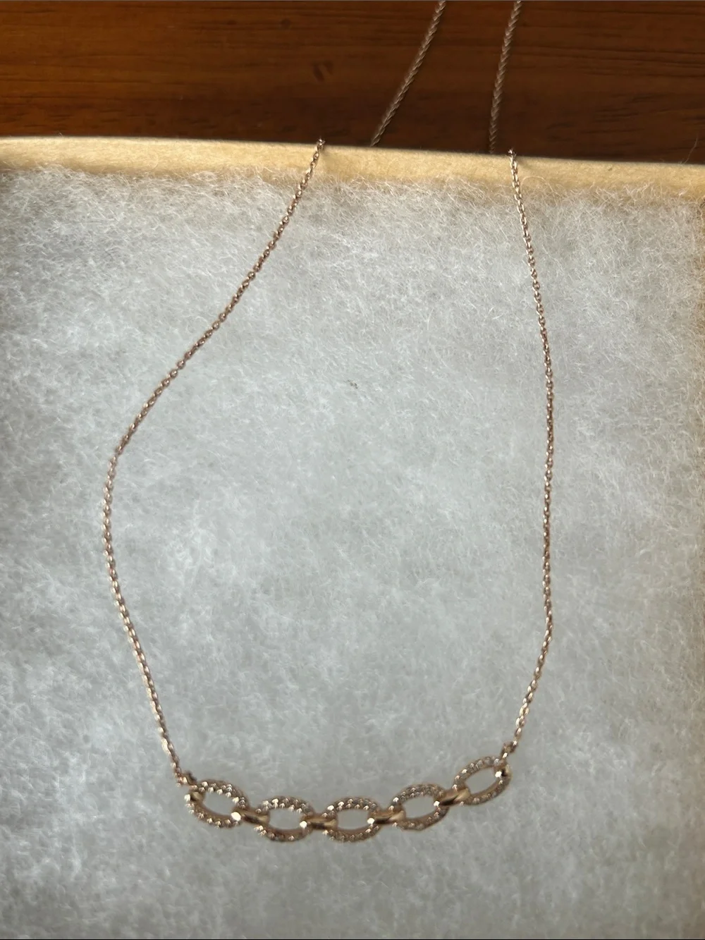 Delicate Rose Gold and Diamond Chain-Link Necklace